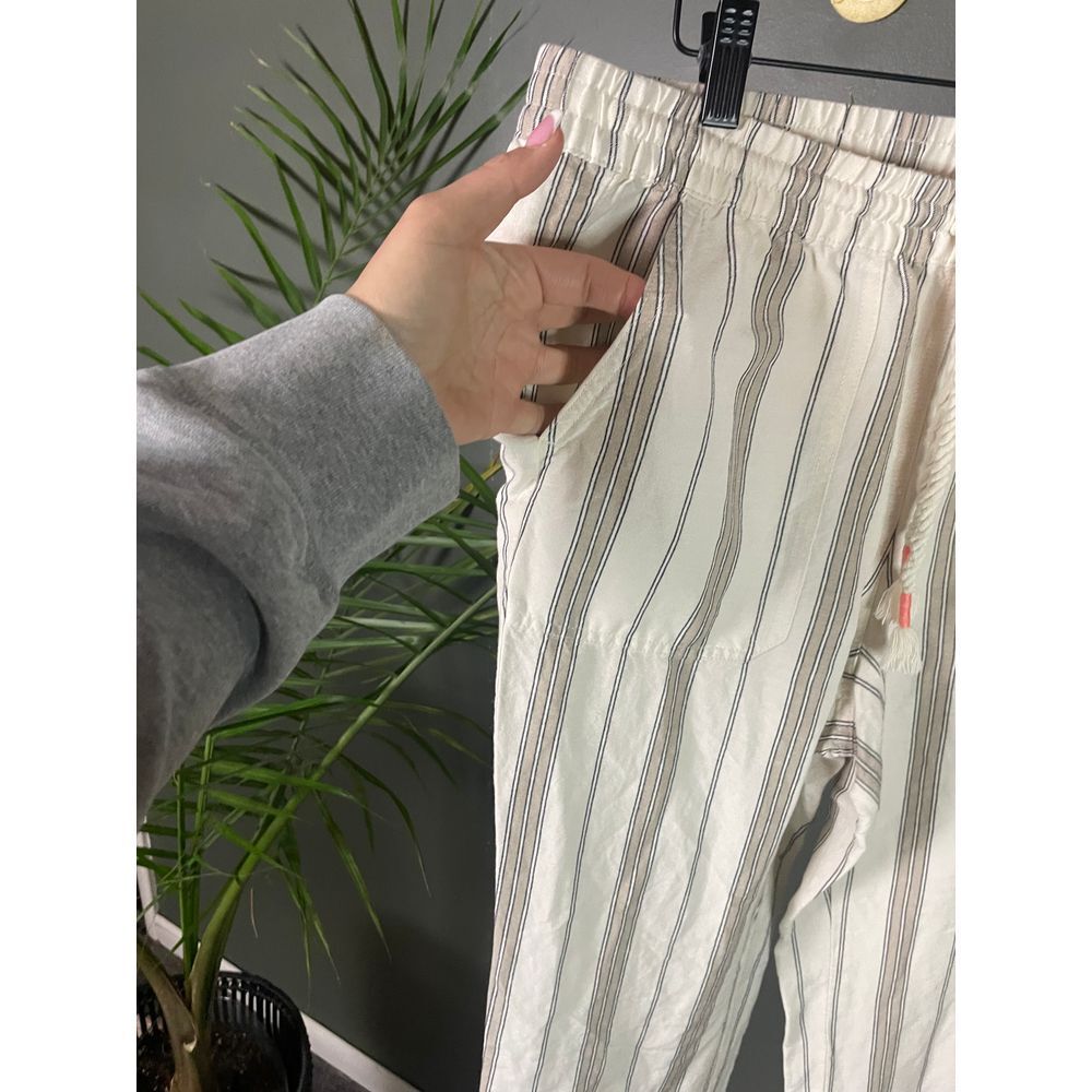 J Jill Love Linen Striped Wide Leg Beach Summer Casual Trouser Size S - Picture 6 of 7